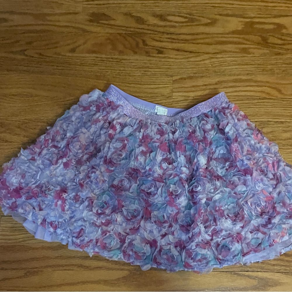 Girls purple floral skirt